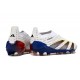 Chaussure de Foot adidas Predator Elite Laceless FG Blanc Gris Rouge Bleu