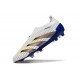 Chaussure de Foot adidas Predator Elite Laceless FG Blanc Gris Rouge Bleu