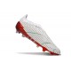 Chaussure de Foot adidas Predator Elite Laceless FG Blanc Gris Rouge Bleu