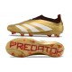 Chaussure de Foot adidas Predator Elite Laceless FG Or Blanc Rouge