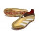 Chaussure de Foot adidas Predator Elite Laceless FG Or Blanc Rouge