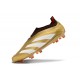 Chaussure de Foot adidas Predator Elite Laceless FG Or Blanc Rouge