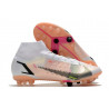 Chaussure Nike Mercurial Superfly 8 Elite AG Blanc Noir Carmin Rose