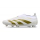 Chaussure de Foot adidas Predator Elite Laceless FG Blanc Or