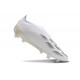 Chaussure de Foot adidas Predator Elite Laceless FG Blanc Or