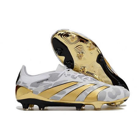 adidas Predator Elite FG Nouvelles Blanc Or Gris