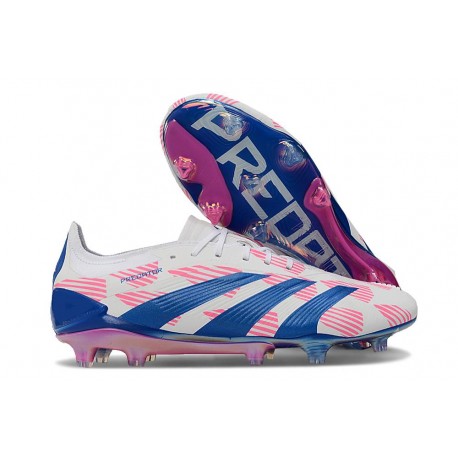 adidas Predator Elite FG Nouvelles Blanc Rose Bleu