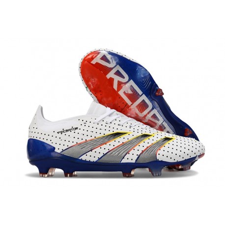 adidas Predator Elite FG Nouvelles Blanc Noir Bleu Rouge