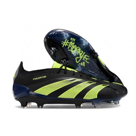 adidas Predator Elite FG Nouvelles Noir Vert
