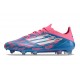 Chaussure de Football adidas F50 Elite FG Bleu Solaire Blanc Ftwr Rose
