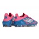 Chaussure de Football adidas F50 Elite FG Bleu Solaire Blanc Ftwr Rose