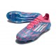Chaussure de Football adidas F50 Elite FG Bleu Solaire Blanc Ftwr Rose