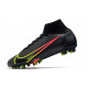 Chaussure Nike Mercurial Superfly 8 Elite AG Black x Prism - Noir Jaune Rouge