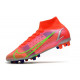 Chaussure Nike Mercurial Superfly 8 Elite AG Rubis Argent Metallique