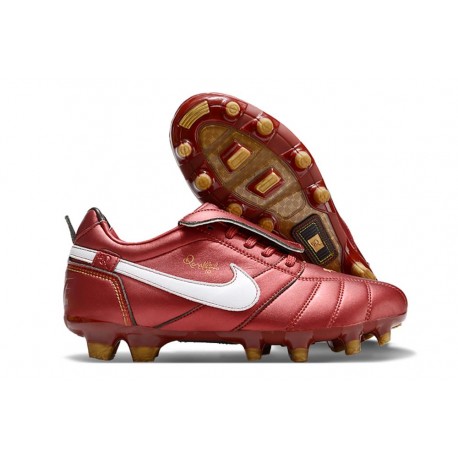 Chaussure Nike Tiempo Legend 10 Elite FG Rouge Blanc
