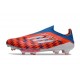 Chaussure Adidas F50+ Laceless FG Rouge Bleu Blanc