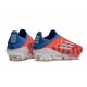 Chaussure Adidas F50+ Laceless FG Rouge Bleu Blanc