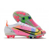 Chaussures Nike Mercurial Vapor 14 Elite AG Blanc Rose