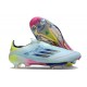 Adidas F50+ Laceless FG Bleu Très Pâle Semi Bleu Lucide Jaune Solaire