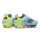 Adidas F50+ Laceless FG Bleu Très Pâle Semi Bleu Lucide Jaune Solaire