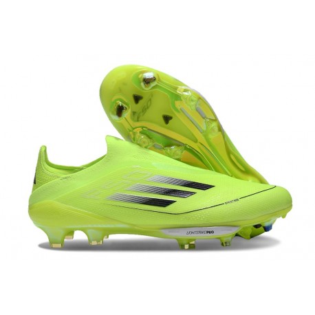 Chaussure Adidas F50+ Laceless FG Jaune Solaire Noir