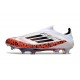 Chaussure Adidas F50+ Laceless FG X Messi Blanc Rouge Noir