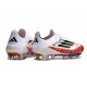 Chaussure Adidas F50+ Laceless FG X Messi Blanc Rouge Noir