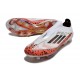 Chaussure Adidas F50+ Laceless FG X Messi Blanc Rouge Noir