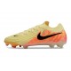 Chaussure Nike Phantom Luna 2 Elite L FG Jaune Orange Noir