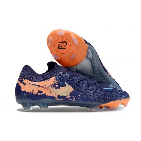 Chaussure Nike Phantom Luna 2 Elite L FG Bleu Orange Or