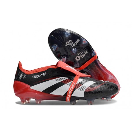 Chaussure Adidas Predator Elite FT FG X MOMENTS Noir Blanc Rouge Vif