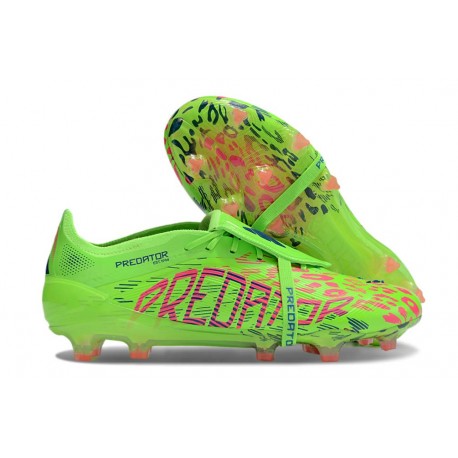 Chaussure Adidas Predator Elite FT FG Citron Lucide Rose Bleu Fusion
