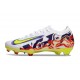 Nike Air Zoom Mercurial Vapor 16 Elite FG Blanc Violet Jaune Rouge
