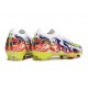 Nike Air Zoom Mercurial Vapor 16 Elite FG Blanc Violet Jaune Rouge