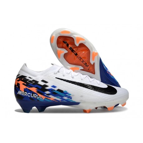 Nike Air Zoom Mercurial Vapor 16 Elite FG Blanc Noir Bleu