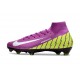 Nike Air Zoom Mercurial Superfly 10 Elite FG Violet Jaune Blanc