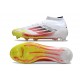 Chaussures adidas F50 Elite Mid FG Advancement - Blanc Rouge Jaune