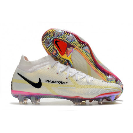 Chaussures Nike Phantom Gt2 Élite Df Fg Blanc Noir Carmin Rose
