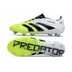 Chaussures adidas Predator Elite FG Blanc Noir Citron Lucid