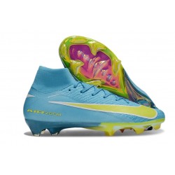 Nike Zoom Mercurial Superfly 10 Elite FG Bleu Jaune