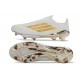 Chaussure Adidas F50+ Laceless FG Blanc Or