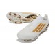 Chaussure Adidas F50+ Laceless FG Blanc Or