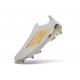 Chaussure Adidas F50+ Laceless FG Blanc Or