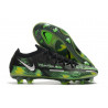 Crampons Nike Phantom GT2 Elite FG Noir Platine Métallique Vert Strike