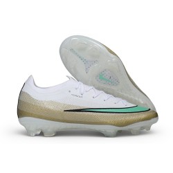Nike Mercurial Vapor XVII Elite FG Blanc Vert luminescent Mtlc Or