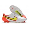 Chaussures de football Nike Tiempo Legend 9 Élite FG Blanc Volt Carmin