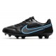 Chaussures de football Nike Tiempo Legend 9 Élite FG Noir Gris Acier