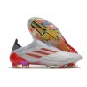Chaussures adidas X Speedflow+ FG Blanc Acier Métallique Rouge Solaire